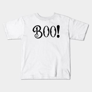 Boo! Retro Vintage Halloween Typography Kids T-Shirt